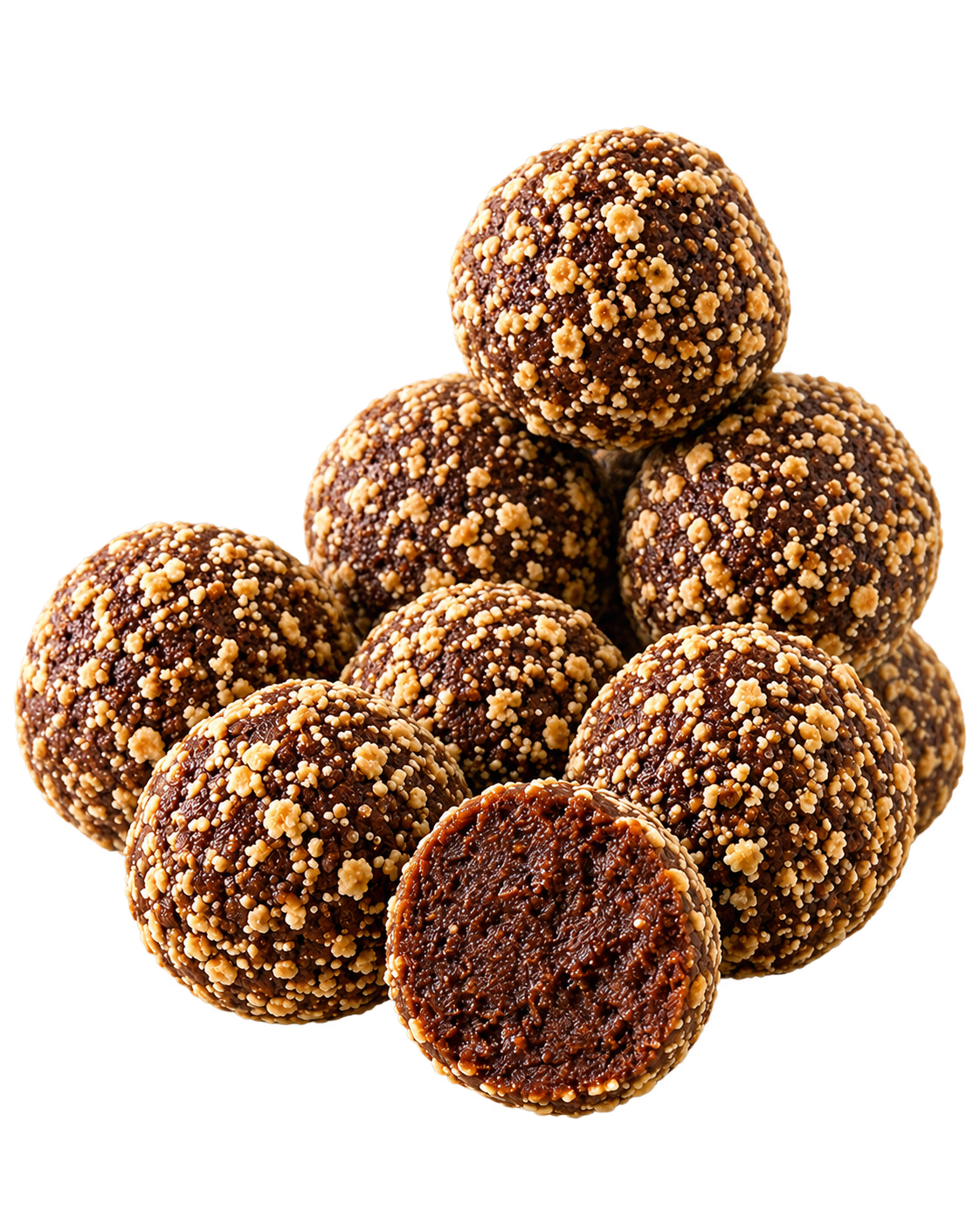 Palmaria Cocoa Date Nut Roll cut open